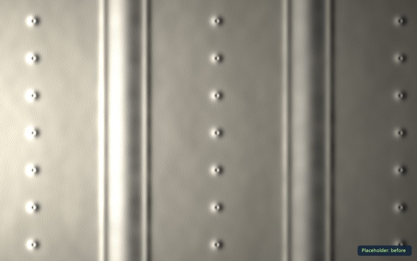 Wall joints and screw heads catching the light before sanding