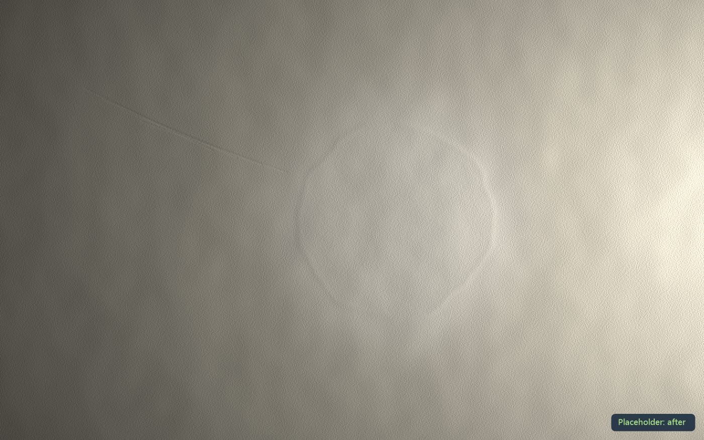 Patch sanded and blended into the wall